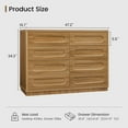 thumbnail image 2 of 47.2" Wide Dresser with 8 Drawers, Dresser for Closet with Deep Drawer, Large Wood TV Stand, Modern Chest of Drawers for Bedroom, Hallway,Home Office, Living Room,Oak Brown, 2 of 10