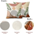 thumbnail image 5 of Boho Modern Mid Century Pillow Covers 18X18 In Set of 2 Bohemian Abstract Geometric Leaf Throw Pillow Cases Minimalist Burnt Orange Pillow Cover Home Decor For Sofa Couch Room Bed Porch Outdoor, 5 of 6