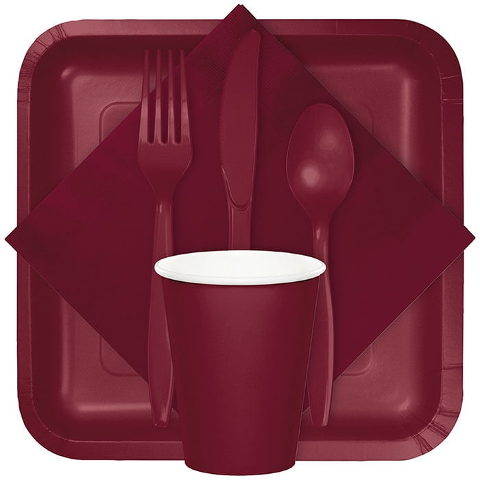 240/Case Bulk Burgundy 9 oz Hot & Cold Cups