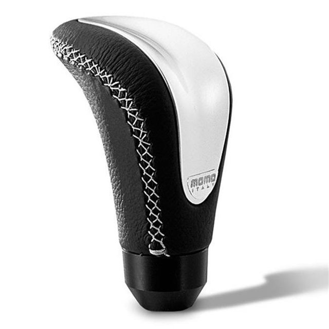 Momo Automotive Accessories CTESIL Combat EVO Shift Knob Leather Silver Insert