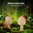 thumbnail image 6 of 30Pcs Unfinished Wooden Trees DIY Unfinished Wood Mushroom Smooth Wood Blank Painting Tree Toy Aesthetic Christmas Tree Decoration 10 Styles Wooden Blank Craft Supplies Set for DIY Crafts, 6 of 10