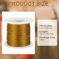 thumbnail image 2 of Uxcell Metallic Tinsel Cord Rope, Cord Wrapping Ribbon Non-Stretchy Strings for Gift Thread Ornament Craft Making Dark Gold, 2 of 7