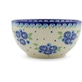 thumbnail image 3 of Polish Pottery 7½-inch Bowl (Aster Patches Theme) Hand Painted in Boleslawiec, Poland + Certificate of Authenticity, 3 of 6