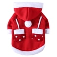 thumbnail image 1 of Pijama de sudadera con patrón navideño para perros pequeños y medianos, ropa navideña, mono de Año Nuevo para perro, suéteres de lana Coral, abrigo cálido oso de fresa Hogar, 1 of 5