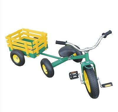 john deere tricycle with trailer