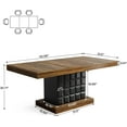 thumbnail image 2 of Tribesigns 63'' Dining Table for 4-6, Modern Rectangular Dining Room Table with Geometric Relief, 2 of 7