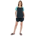 thumbnail image 2 of Inkmeso Ensemble de Nuit 2 Pcs pour Femmes Manches Raglan Haut Boutonné & Shorts Vêtements de Nuit-86, 2 of 7