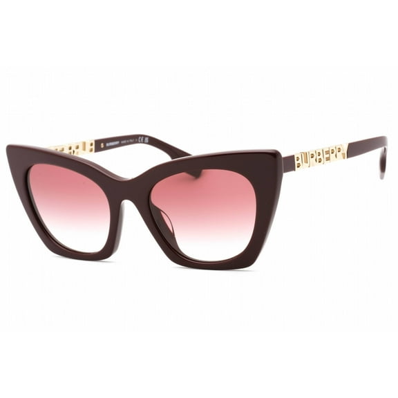 Burberry BE 4372U Metal Womens Cat Eye Sunglasses Bordeaux 52mm Adult