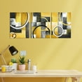 thumbnail image 4 of Visual Art Decor 3 Piece 12x16 inch Abstract Yellow Framed Canvas Wall Art Clearance Picture Canvas Prints Modern Art Wall Decor for Living Room Bedroom Office, 4 of 10