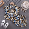 thumbnail image 2 of Toddler Baby Boy Shorts Sets Floral Beach Leisure Suit Boy'S Suit Vacation Suit Kid Floral, 2 of 8