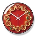 thumbnail image 1 of Reloj de pared de lujo con diseño moderno de 30 cm con número floral, 1 of 1