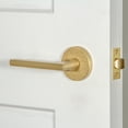 thumbnail image 4 of Viaggio Clomltmil_Psg_234_Lh Motivo Left Handed Solid Brass Passage Door Lever Set - Brass, 4 of 7