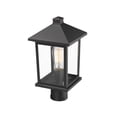 thumbnail image 3 of Z-Lite Portland 1 Light Post Mount Light in Black, 3 of 4