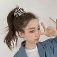 thumbnail image 6 of ADDHAT Vintage Floral Ponytail Holders Scrunchies, Assorted Colors, Simple Design, 6 Pieces Hair Accessories, 6 of 7