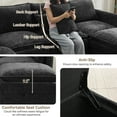 thumbnail image 4 of WUTUTUEE 55" Cloud Modular Loveseat Sofa with Storage, Modern Upholstered Chenille 2-Seater Sectional Sofa with Armrests for Living Room, Small Space, Black, 4 of 8