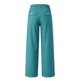 thumbnail image 7 of Babcutegg Big and Tall Mens Cotton Linen Pants Straight Leg Elastic Waist with Pockets Versatile Casual Trousers Size 3XL, 7 of 7