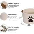 thumbnail image 3 of Brabtod Dog Toy Baskets, Pet Cat Toy Box in Large Stuff Storage Bin - Perfect for Collect Toys, Grooming Stuff, Clothings, Diapers for Living Room, Playroom, Closet, Home-Beige, 3 of 5