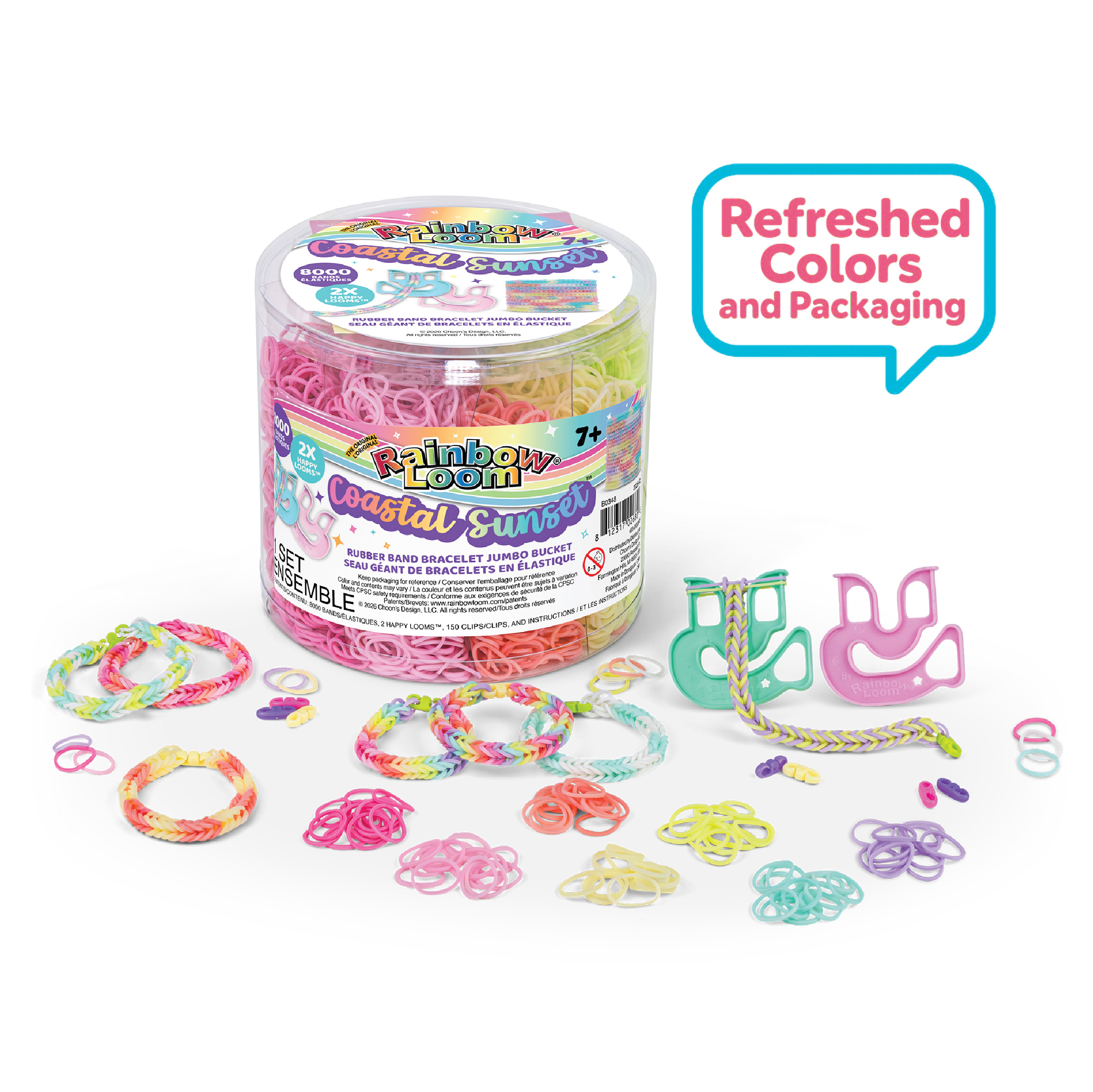 Rainbow Loom Pastel Paradise Jumbo Bucket Kit