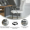 thumbnail image 3 of Flash Furniture James Faux Leather Swivel Office Chair in White/Chrome, 3 of 4