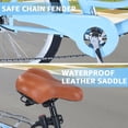thumbnail image 4 of XYJBHB 26" 7-Speed Women's Cruiser Bike, Adult Beach Bicycle with Comfort Seat, Light Blue City Commuter Bike, 4 of 7