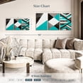 thumbnail image 4 of Elephant Stock Textures Geometric Abstract Xii Wall Art - Horizontal Multi Panel Canvas - Living Room Wall Decor - Abstract Multi Panel - Turquoise And Black Decor - 56" x 27", 4 of 8