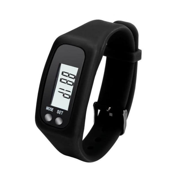 Podómetro digital LCD para correr, pasos, distancia recorrida, contador de calorías, pulsera, reloj