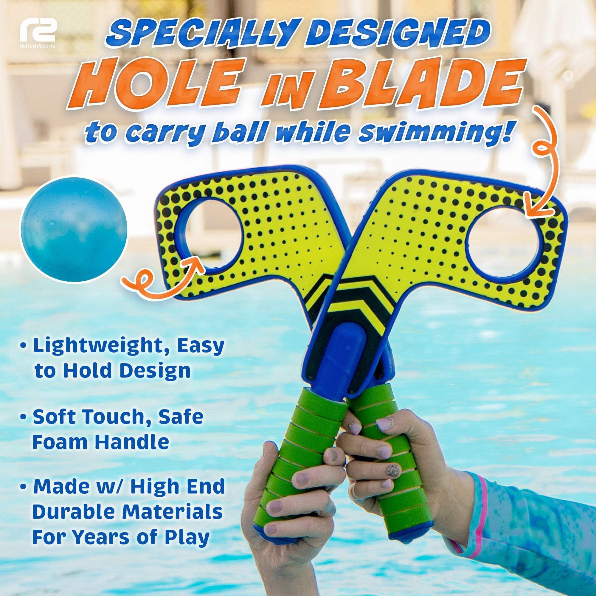 Aqua Hockey Mini Sticks Water Game - 2 Pack - Refresh Sports