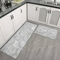 thumbnail image 3 of Kitchen Rugs and Mats Non Skid Washable Marble Gray and White Kitchen Mat and Rug Set,Floor Cushion Waterproof Rug,Rubber Backed Area Rugs for Kitchen Laundry, 3 of 7