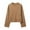 Brown, variant on FDGIU Casual Crewneck Sweater for Women, Loose Fit Ribbed Knit Pullover, Long Sleeve Comfy Knit Casual Wear Top