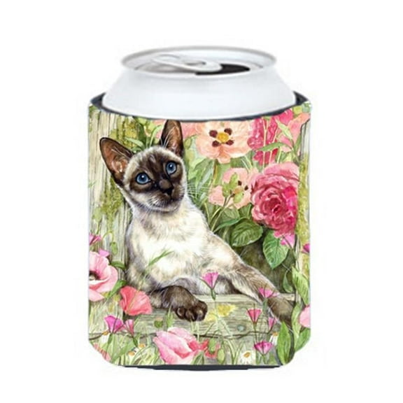 Siamese Cat in the Roses Can or Bottle Hugger