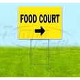 thumbnail image 1 of Food Court Right (18"" X 24"") Yard Sign, Includes Metal Step Stake, 1 of 3