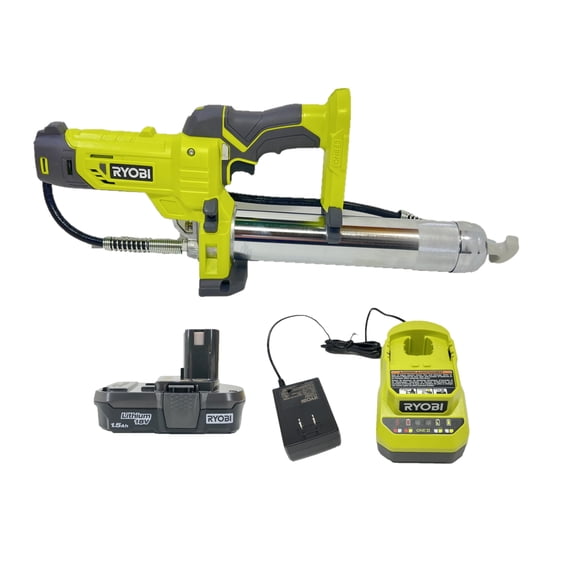 RYOBI 18 Volt Cordless P3410 Grease Gun with Battery and Charger