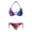 Colorful Smoke Print, variant on Plus Size Ladies Two Piece Bikini Set Fire Ice Smoke Print Quick Drying Halter Bathing Suit Adjustable Side Tie Swimwear for Women