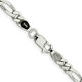 thumbnail image 3 of 925 Sterling Silver Figaro Chain Styles Necklace 5.5 mm 28 inch, 3 of 4