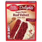 2 Pack - Betty Crocker Delights Super Moist Red Velvet Cake Mix 13.25 oz Package May Vary