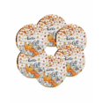 thumbnail image 7 of 13 Inch Round Placemats Set of 6, Fall Pumpkin Non Slip Heat Insulation PP Table Mats, Orange White Thanksgiving Maple Leaf Washable Place Mats for Kitchen Dining Party Table Decor, 7 of 7