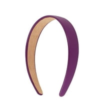 Motique Accessories 1 inch Vegan Leather Headband for Women and Girls (Purple)