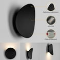 thumbnail image 2 of Aplique de pared para interiores Luces de pared LED Lámpara de pared moderna negra Apliques de pared hacia arriba Luz decorativa de aluminio para dormitorio Sala de estar Cocina, luz neutra - 10W oso de fresa Electrónica, 2 of 5