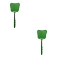 thumbnail image 1 of Cateissary Matamoscas de acero inoxidable, Color sólido, portátil, antioxidante, ergonómico, 12cm, PVC, hogar, dormitorio, matamoscas, Verde 2Conjunto, 1 of 6