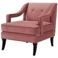 thumbnail image 3 of Armchair and Sofa Set, Set of 2, Velvet, Pink, Modern Contemporary Urban Design, Living Lounge Room Hotel Lobby Hospitality, 3 of 5