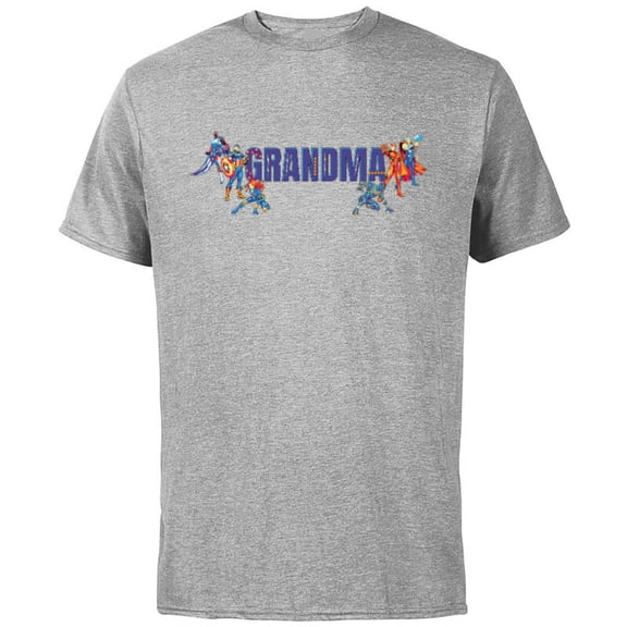 Marvel Super Heroes Avengers Family Vacation Trip Grandma - Short Sleeve Cotton T-Shirt for Adults - Customized-Athletic Heather
