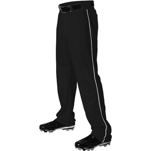 Adult Baseball Pant With Braid Black/White 3XL