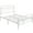 White, variant on Topeakmart Queen Size Metal Platform Bed Frame with Headboard and Footboard, Matte Black