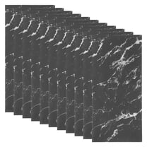 ELAYARD 12Pcs Black Marble Look Peel and Stick Tile Wallpaper for Kitchen Bathroom Walls