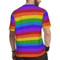 thumbnail image 2 of Wukai Colorful Glitter Rainbow Print Men's Short-Sleeved Mesh T-Shirt,Quick-Dry Short Sleeve Workout T-Shirt-Medium, 2 of 8