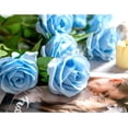 thumbnail image 3 of Rosas Artificiales Decoracion, Artigreen 10 Rosas Artificiales con Tallo, Rosas Artificiales De Seda, Adecuado para La Decoración De Bodas, Ramo de Novia,Boda,Fiesta,Decoración del Hogar (AZUL), 3 of 4