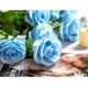 thumbnail image 3 of Rosas Artificiales Decoracion, Artigreen 10 Rosas Artificiales con Tallo, Rosas Artificiales De Seda, Adecuado para La Decoración De Bodas, Ramo de Novia,Boda,Fiesta,Decoración del Hogar (AZUL), 3 of 4
