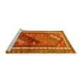 thumbnail image 2 of Ahgly Company Machine Washable Indoor Square Persian Yellow Traditional Area Rugs, 6' Square, 2 of 4