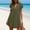 Army Green, variant on ClodeEU Women's Collared Short Sleeve V Neck Mini Shirt Dress,Casual Loose Flowy Summer Sundress Army Green,Women's Plus L