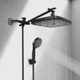thumbnail image 6 of PHANCIR 12 Inch Rain Shower Head Combo, High Pressure Rainfall with Ajustable Extension Arm, 7 Modes Handheld Showerhead for Bathroom, Black, 6 of 8